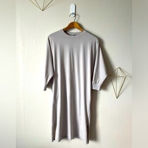 Uniqlo Cotton Grey Midi Dress